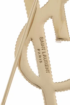 Saint Laurent GOLD Logo-shaped brooch