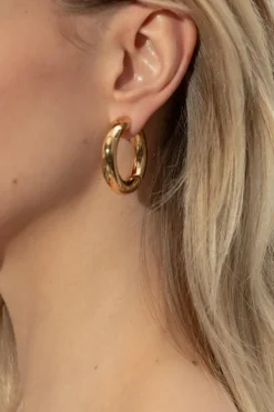Saint Laurent GOLD Round earrings