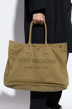 Saint Laurent GREEN "Rive Gauche Large" shopper bag