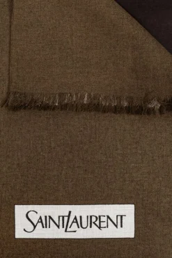 Saint Laurent GREEN Scarf with logo