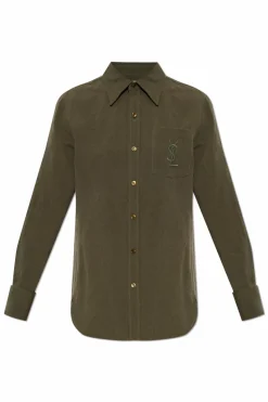 Saint Laurent GREEN Shirt with logo