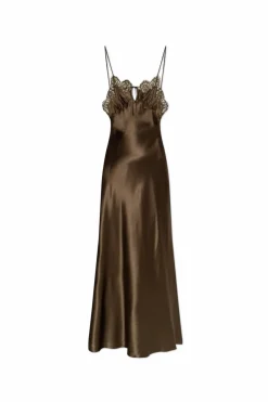 Saint Laurent GREEN Silk dress