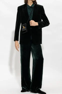Saint Laurent GREEN Velvet blazer
