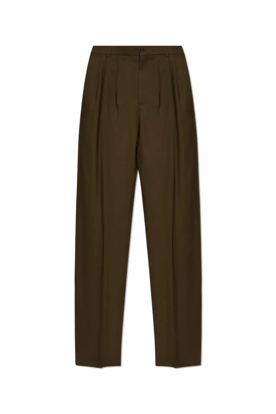 Saint Laurent GREEN Wool pants with creases