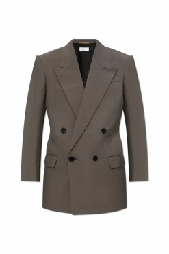 Saint Laurent GREY Double-breasted blazer