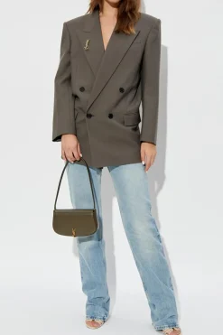 Saint Laurent GREY Double-breasted blazer