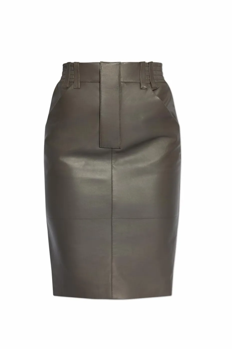 Saint Laurent GREY Leather skirt