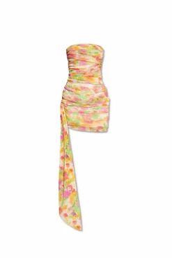 Saint Laurent MULTICOLOUR Off-Shoulder Dress