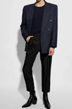 Saint Laurent NAVY BLUE Crewneck sweater