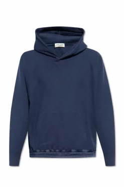 Saint Laurent NAVY BLUE Hoodie with logo