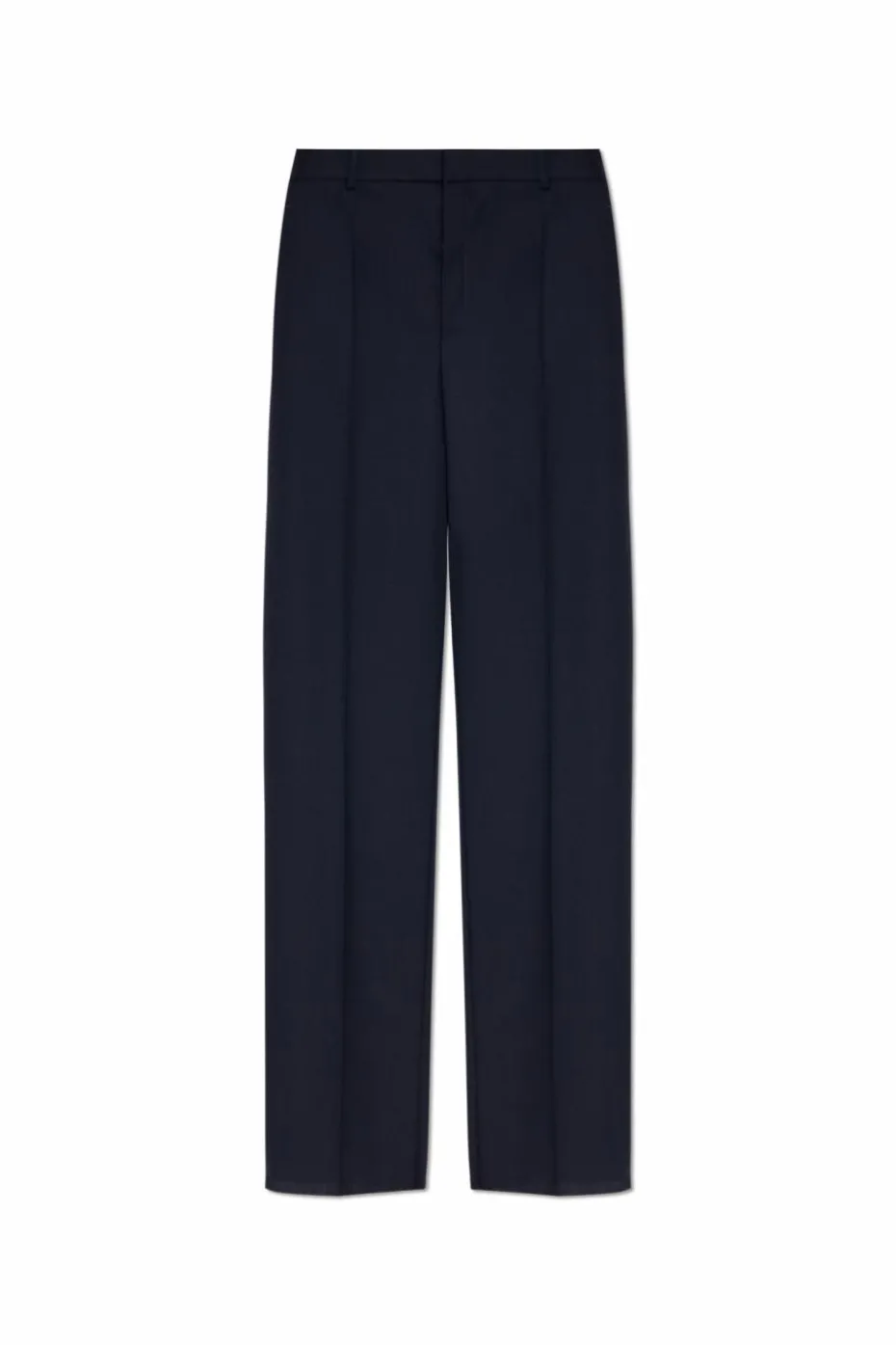 Saint Laurent NAVY BLUE Wool pleated trousers