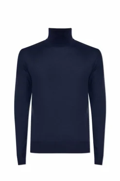 Saint Laurent NAVY BLUE Wool turtleneck