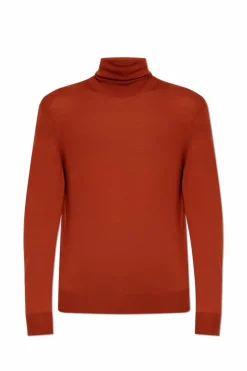 Saint Laurent ORANGE Wool turtleneck