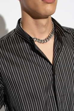Saint Laurent SILVER Necklace with logo