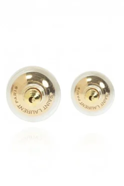 Saint Laurent WHITE Logo earrings