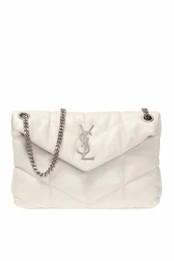 Saint Laurent WHITE ‘Loulou Puffer’ shoulder bag