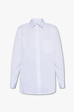 Saint Laurent WHITE Pinstriped shirt