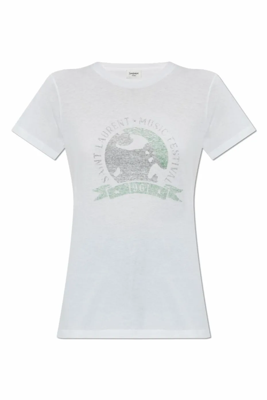 Saint Laurent WHITE T-shirt with print