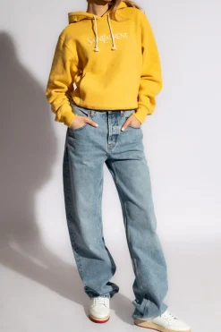 Saint Laurent YELLOW Hoodie with logo
