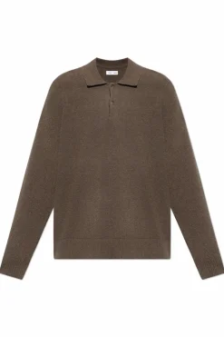 Samsøe Samsøe BROWN Sweater with collar ‘Sanino’