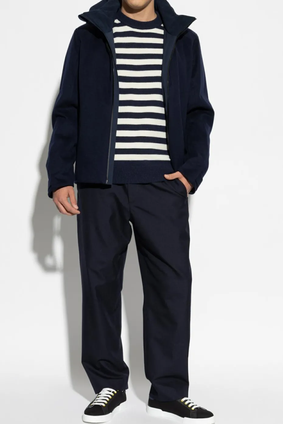 Sease NAVY BLUE Jacket with a detachable hood