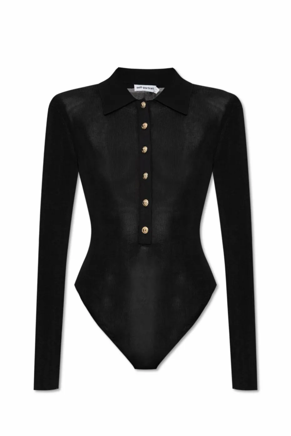 Self-Portrait BLACK Bodysuit with buttons