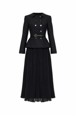 Self-Portrait BLACK Dress with pleated skirt