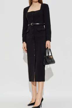 Self-Portrait BLACK Dress with button fastening