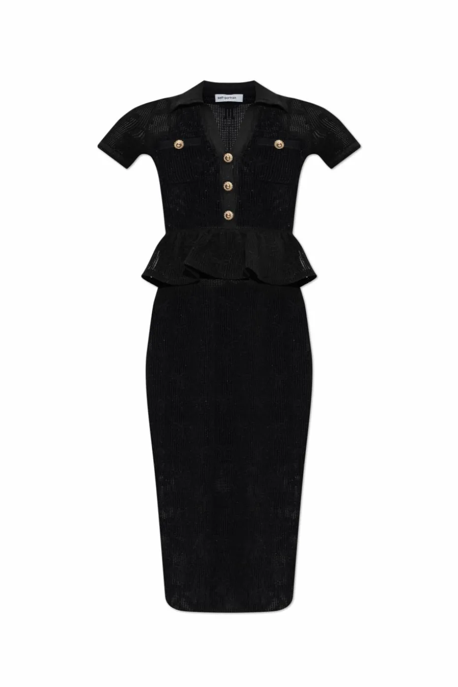 Self-Portrait BLACK Peplum dress