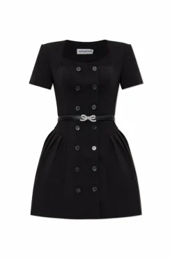 Self-Portrait BLACK Short dress with belt