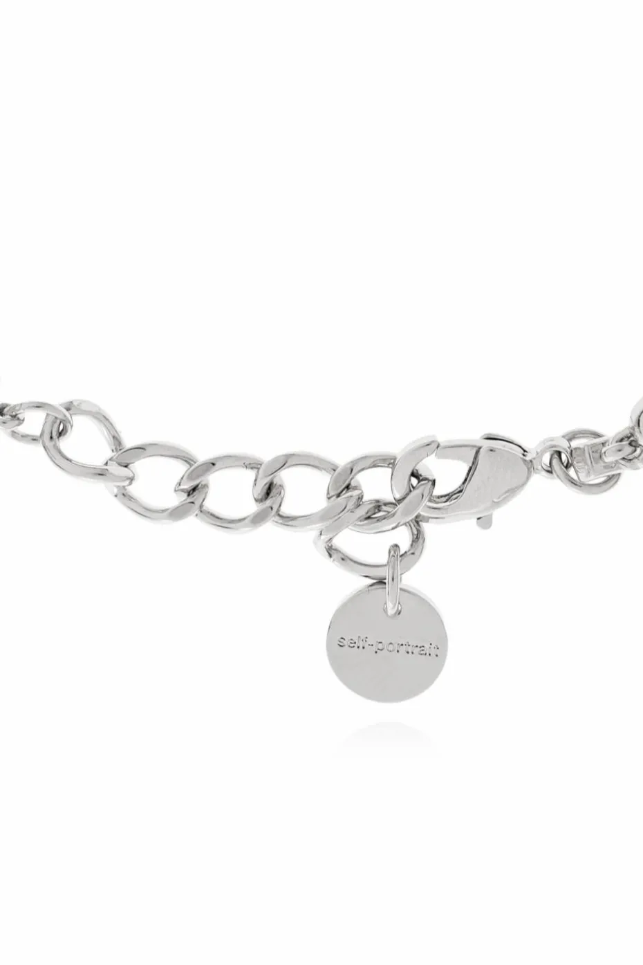 Self-Portrait cream Bracelet with shimmering crystals