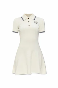 Self-Portrait cream Dress with shimmering appliqués