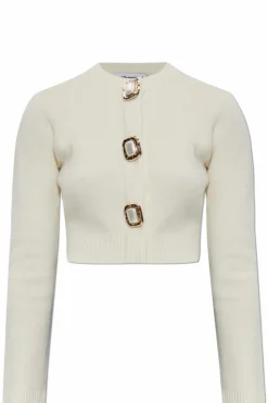 Self-Portrait cream Short cardigan