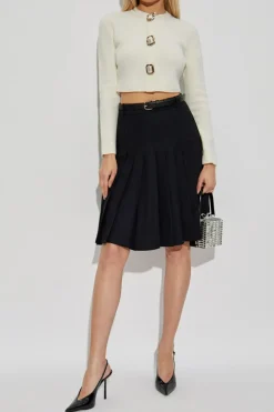 Self-Portrait cream Short cardigan