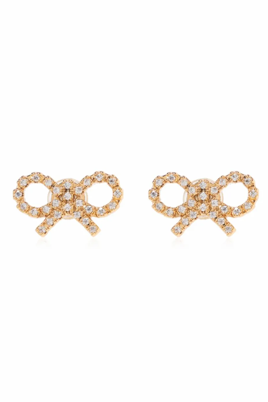 Self-Portrait GOLD Earrings with shimmering crystals