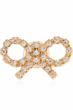 Self-Portrait GOLD Earrings with shimmering crystals