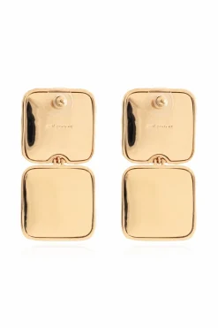 Self-Portrait GOLD Earrings with shimmering crystals