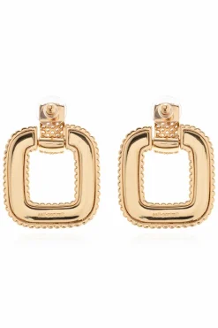 Self-Portrait GOLD Earrings with shimmering crystals