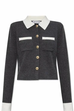 Self-Portrait GREY Button-up cardigan