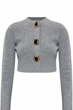 Self-Portrait GREY Short cardigan