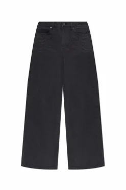 Self-Portrait GREY Wide Leg Jeans