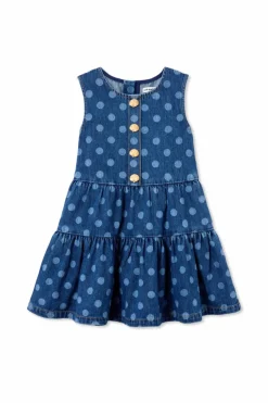 Self-Portrait Kids BLUE Denim dress