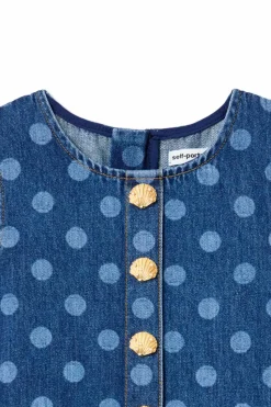 Self-Portrait Kids BLUE Denim dress