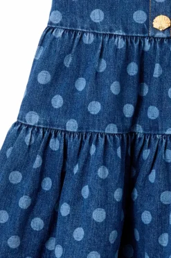 Self-Portrait Kids BLUE Denim dress