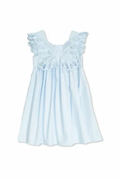 Self-Portrait Kids BLUE Dress with lace cutouts