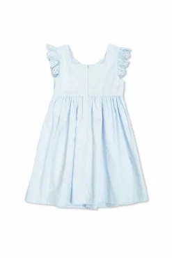 Self-Portrait Kids BLUE Dress with lace cutouts