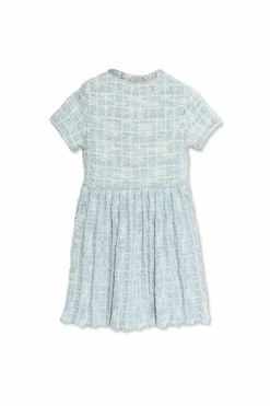 Self-Portrait Kids BLUE Tweed Dress