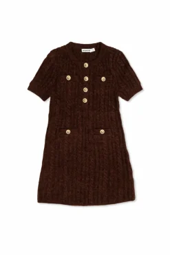 Self-Portrait Kids BROWN Dress with pockets