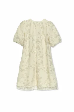Self-Portrait Kids cream Dress with appliqués