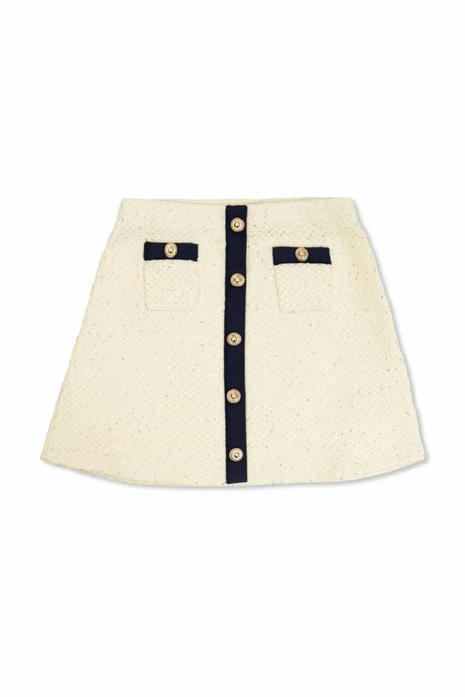 Self-Portrait Kids cream Skirt with buttons